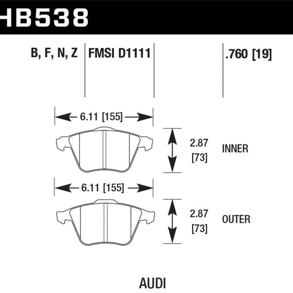 Hawk Performance Ceramic Street Brake Pads