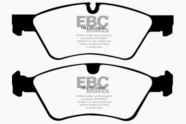 EBC 06 Mercedes-Benz E500 5.0 4-Matic Yellowstuff Front Brake Pads