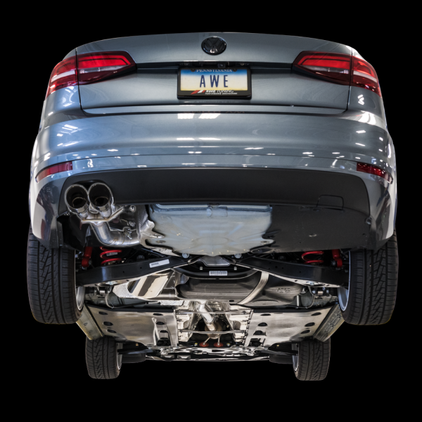 AWE Tuning 09-14 Volkswagen Jetta Mk6 1.4T Track Edition Exhaust - Chrome Silver Tips