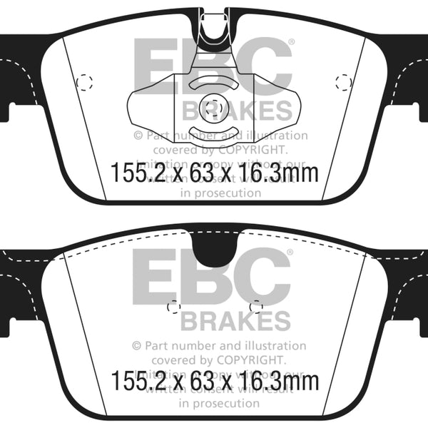 EBC 2017+ Volvo S90 2.0L Turbo Redstuff Front Brake Pads