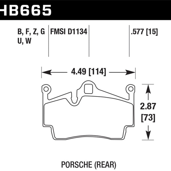 Hawk 05-14 Porsche Boxter/07-14 Cayman DTC-30 Rear Brake Pads
