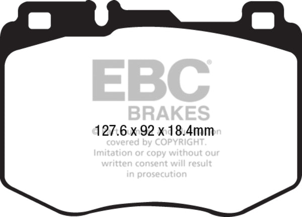 EBC 15-16 Mercedes-Benz C400 (W205) 3.0 Twin Turbo 4-Matic Yellowstuff Front Brake Pads