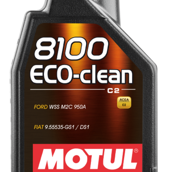 Motul 1L Synthetic Engine Oil 8100 Eco-Clean 0W30 12X1L - C2/API SM/ST.JLR 03.5007 - 1L
