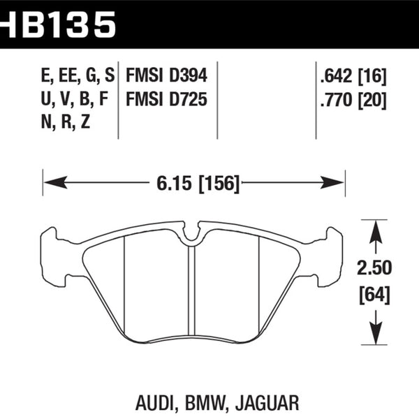 Hawk 95-02 BMW M3 HT-10 Race Front Brake Pads