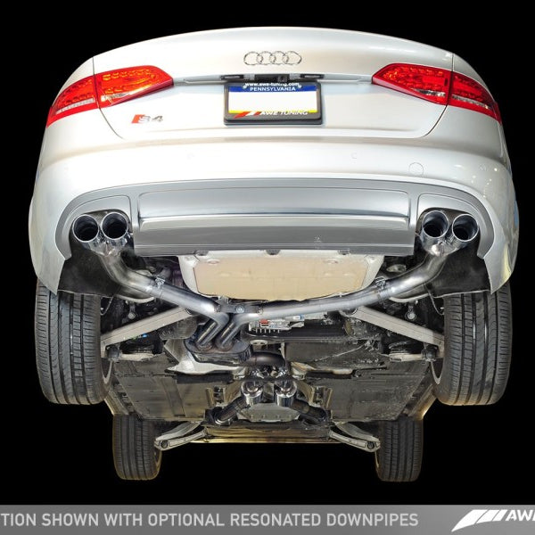 AWE Tuning Audi B8 / B8.5 S4 3.0T Track Edition Exhaust - Diamond Black Tips (90mm)