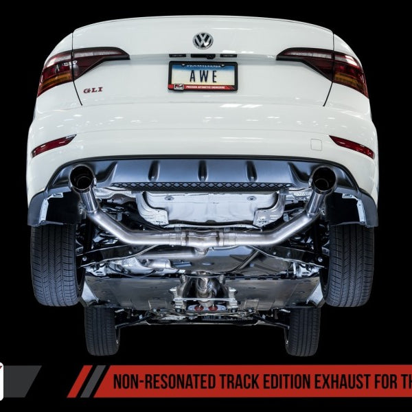 AWE Tuning 18-21 Volkswagen Jetta GLI Mk7 Track Edition Exhaust - Diamond Black Tips (Fits OEM DP)