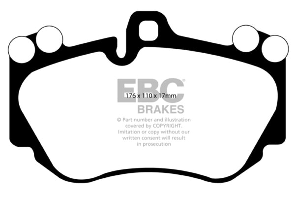 EBC 05-10 Lamborghini Murcielago 6.5 (4 Pad set)(Cast Iron Rotors) Redstuff Front Brake Pads