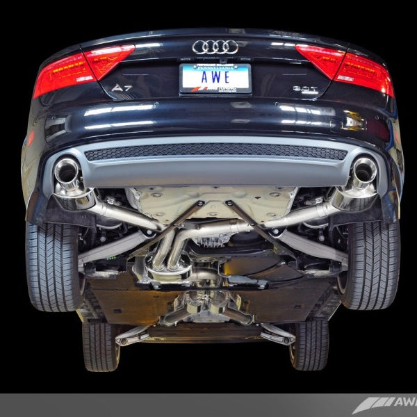 AWE Tuning Audi C7 A7 3.0T Touring Edition Exhaust - Dual Outlet Diamond Black Tips
