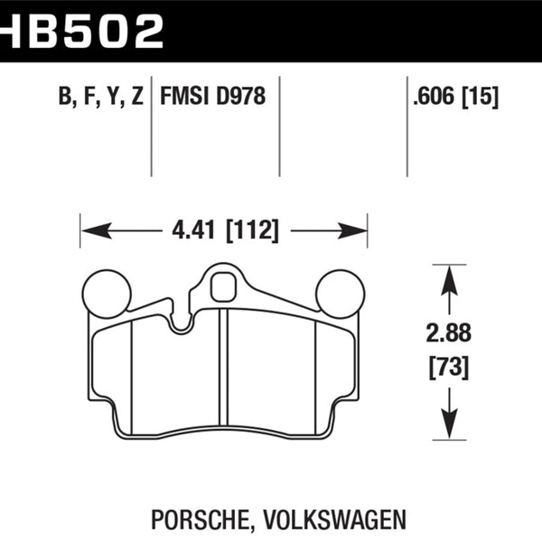 Hawk 2007-2014 Audi Q7 Premium HPS 5.0 Rear Brake Pads