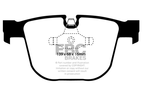 EBC 08-10 BMW M3 4.0 (E90) Ultimax2 Rear Brake Pads