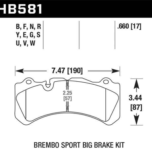 Hawk Brembo Caliper Family J/N HPS 5.0 Brake Pads