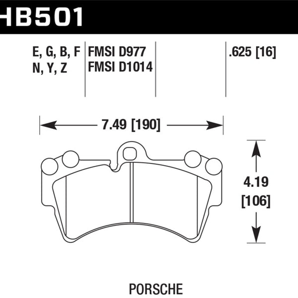 Hawk 07-10 Audi Q7 / 03-09 Porsche Cayenne / 04-09 VW Touareg DTC-60 Race Front Brake Pads