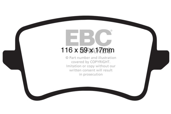 EBC 09-11 Audi A4 2.0 Turbo Ultimax2 Rear Brake Pads