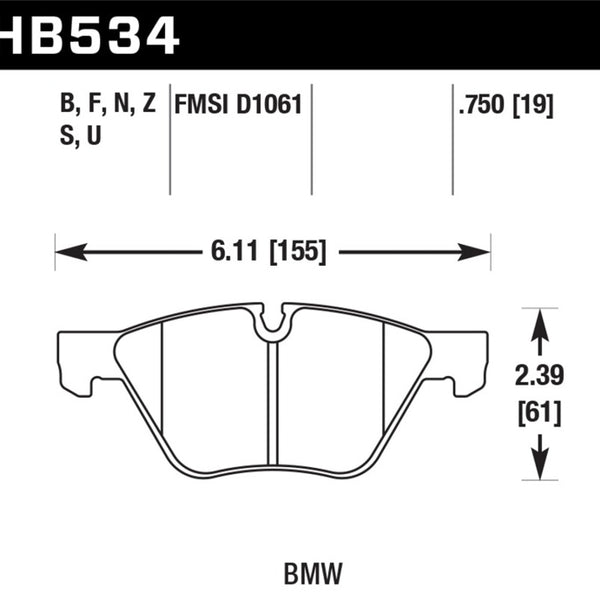 Hawk 08-12 BMW 128i /06 325i/325Xi /07 328i/328Xi /06 330i/330Xi Front DTC-70 Race Brake Pads
