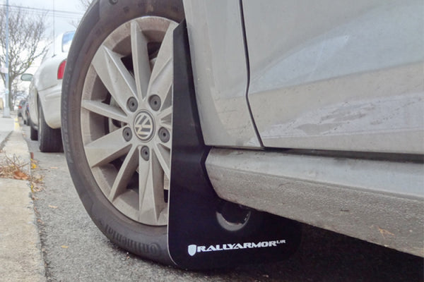 Rally Armor 2015+ VW Golf/GTI/TSI UR Black Mud Flap w/ Silver Logo