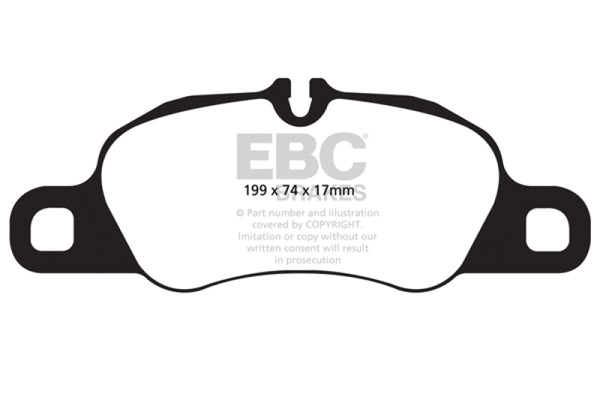 EBC 12-16 Porsche Boxster 2.7L (Cast Iron Rotors Only) Bluestuff Front Brake Pads