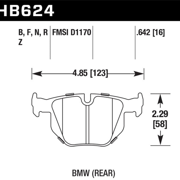 Hawk 06 BMW 330i/330xi / 07-09 335i / 07-08 335xi / 09 335d / 08-09 328i HP+ Street Rear Brake Pads