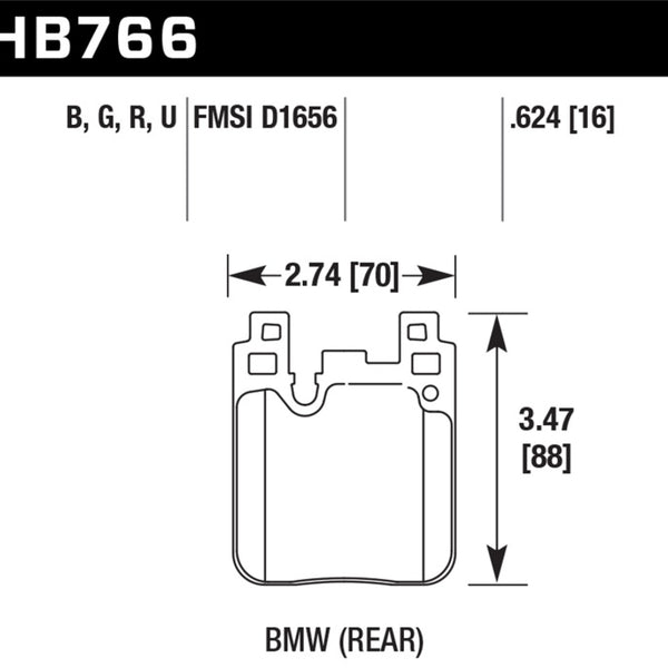 Hawk 14-20 BMW 2-Series / 12-18 BMW 3-Series Performance Ceramic Street Rear Brake Pads