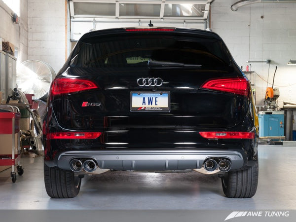 AWE Tuning Audi 8R SQ5 Touring Edition Exhaust - Quad Outlet Diamond Black Tips