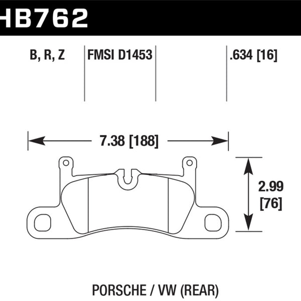 Hawk 2015 Porsche Cayenne HPS 5.0 Rear Brake Pads