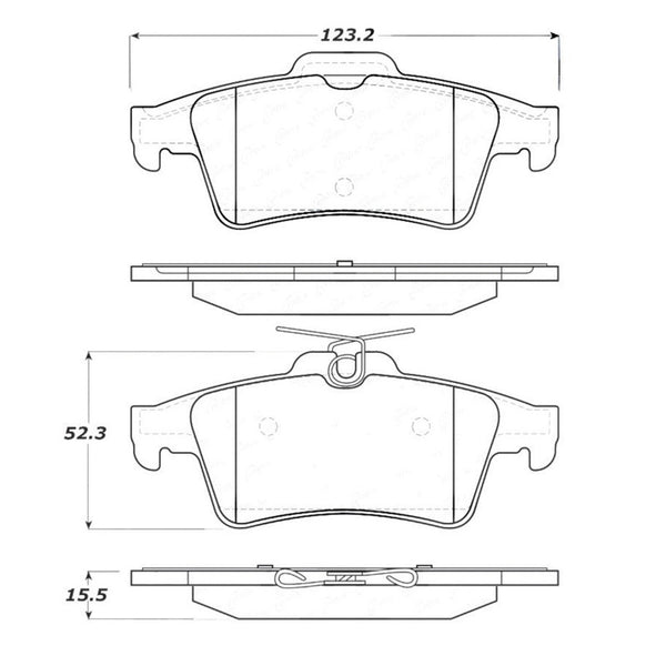 StopTech Street Touring 07-09 Mazdaspeed3 / 06-07 Mazdaspeed6 Rear Brake Pads