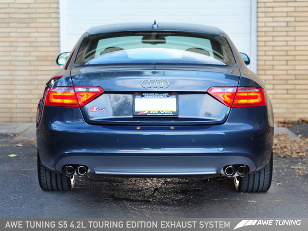 AWE Tuning Audi B8 S5 4.2L Touring Edition Exhaust System - Diamond Black Tips