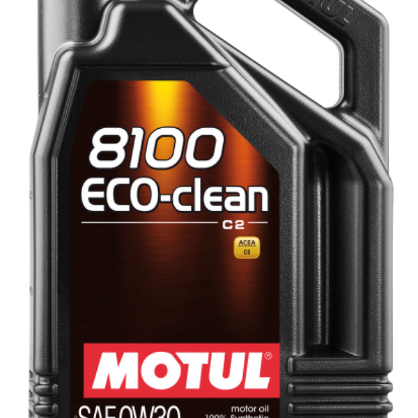 Motul 5L Synthetic Engine Oil 8100 0W30 4x5L ECO-CLEAN  ACEA C2 API SM ST.JLR 03.5007