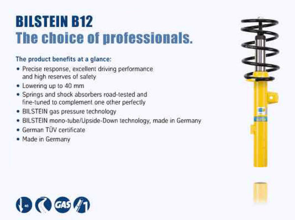 Bilstein B12 (Pro-Kit) 05-11 Porsche 911 Carrera H6 3.6L/S H6 3.8 Front and Rear Suspension Kit