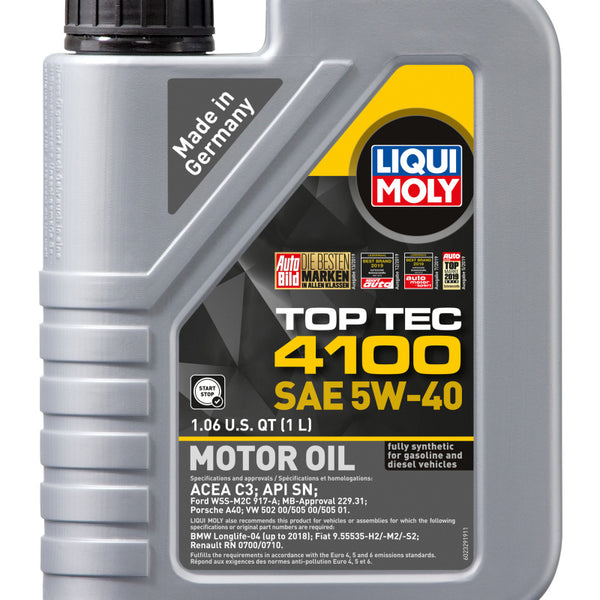 LIQUI MOLY 1L Top Tec 4100 Motor Oil SAE 5W40