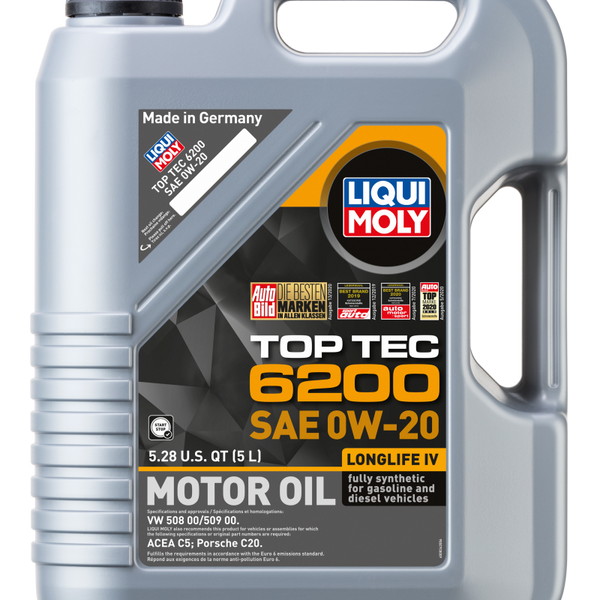 LIQUI MOLY 5L Top Tec 6200 Motor Oil SAE 0W20